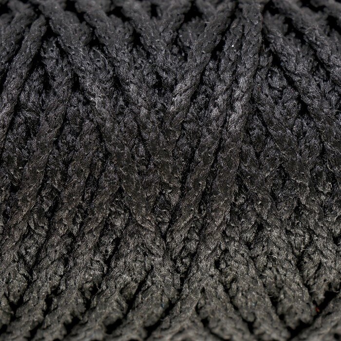 Шнур для вязания "Классик" без сердечника 100% полиэфир ширина 4мм 100м (черный) от компании Интернет-гипермаркет «MOLL» - фото 1
