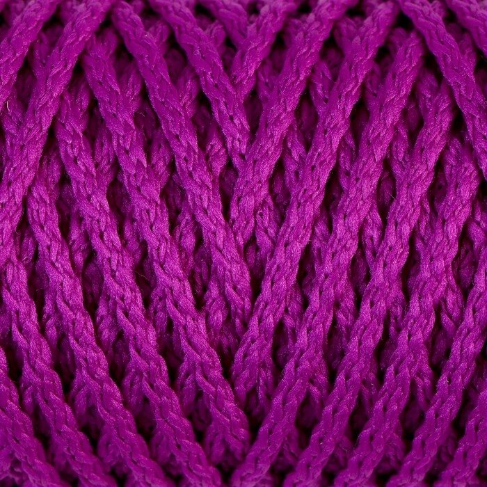 Шнур для вязания "Классик" без сердечника 100% полиэфир ширина 4мм 100м (фиолетовый) от компании Интернет-гипермаркет «MOLL» - фото 1