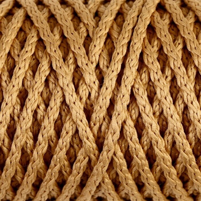 Шнур для вязания "Классик" без сердечника 100% полиэфир ширина 4мм 100м (горчичный) от компании Интернет-гипермаркет «MOLL» - фото 1