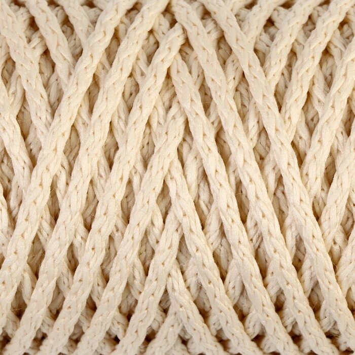 Шнур для вязания "Классик" без сердечника 100% полиэфир ширина 4мм 100м (кремовый) от компании Интернет-гипермаркет «MOLL» - фото 1