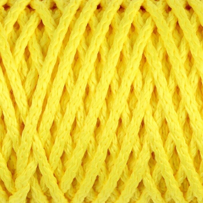 Шнур для вязания "Классик" без сердечника 100% полиэфир ширина 4мм 100м (лимонный) от компании Интернет-гипермаркет «MOLL» - фото 1