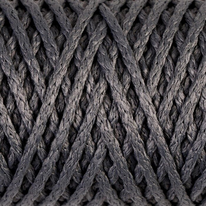 Шнур для вязания "Классик" без сердечника 100% полиэфир ширина 4мм 100м (серый) от компании Интернет-гипермаркет «MOLL» - фото 1