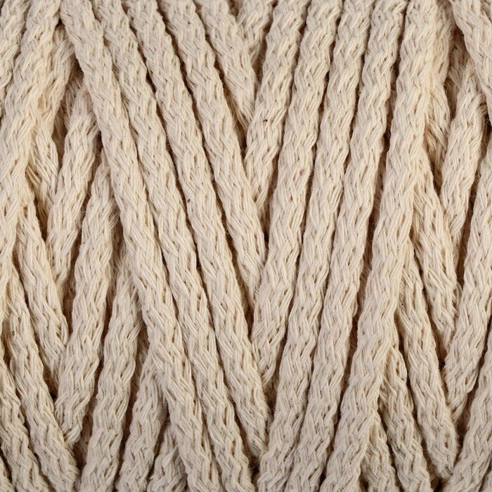 Шнур для вязания "Пухлый" 100% хлопок ширина 5мм 100м (суровый) от компании Интернет-гипермаркет «MOLL» - фото 1