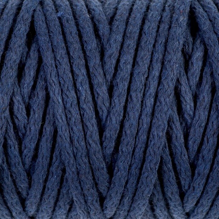 Шнур для вязания "Пухлый" 100% хлопок ширина 5мм 100м (т. синий) от компании Интернет-гипермаркет «MOLL» - фото 1