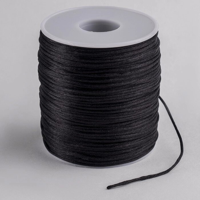 Шнур нейлоновый d=1мм L=100м, цвет чёрный от компании Интернет-гипермаркет «MOLL» - фото 1