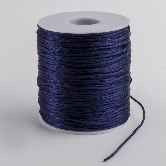 Шнур нейлоновый на бобине, d=1мм L=100м, цвет темно-синий от компании Интернет-гипермаркет «MOLL» - фото 1