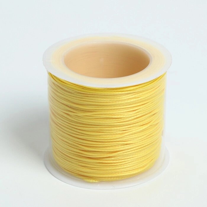 Шнур вощеный d=0,5мм, L=50м, цвет жёлтый от компании Интернет-гипермаркет «MOLL» - фото 1