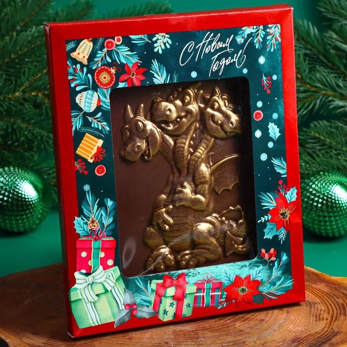 Шоколадная фигурка из кондитерской глазури "Панно Горыныч", 90 г от компании Интернет-гипермаркет «MOLL» - фото 1