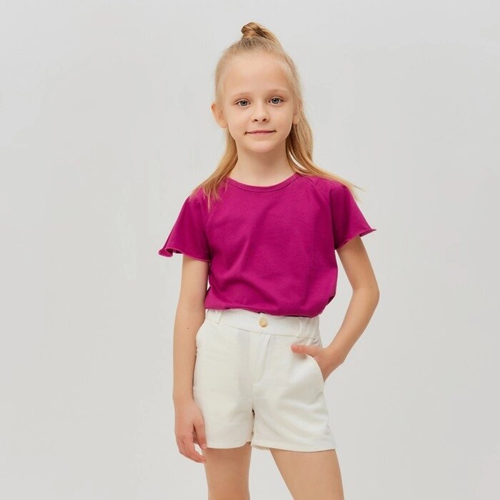 Шорты детские MINAKU: Cotton Collection цвет белый, рост 104 от компании Интернет-гипермаркет «MOLL» - фото 1