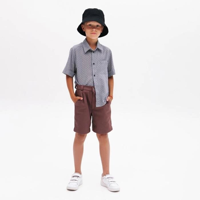 Шорты для мальчика MINAKU: Casual collection KIDS, цвет шоколадный, рост 104 см от компании Интернет-гипермаркет «MOLL» - фото 1