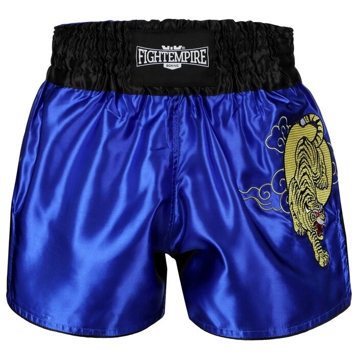 Шорты для тайского бокса FIGHT EMPIRE, р. M, цвет синий от компании Интернет-гипермаркет «MOLL» - фото 1