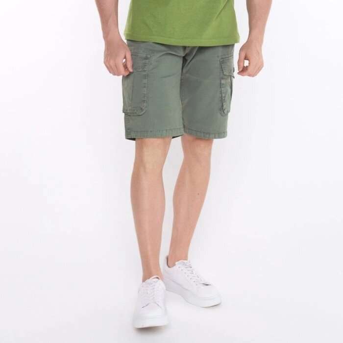 Шорты мужские, цвет тёмно-зелёный, размер 46 (30) от компании Интернет-гипермаркет «MOLL» - фото 1