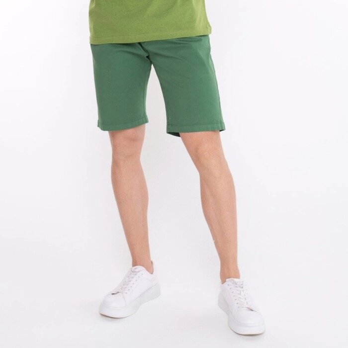 Шорты мужские, цвет тёмно-зелёный, размер 48 (32) от компании Интернет-гипермаркет «MOLL» - фото 1