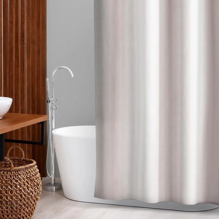 Штора для ванной комнаты SAVANNA "Элегант", с люверсами и металлическими кольцами, 180180 см, PEVA от компании Интернет-гипермаркет «MOLL» - фото 1