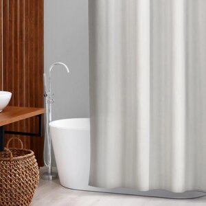 Штора для ванной комнаты SAVANNA "Классика", с люверсами, 180180 см, полиэстер, цвет бежевый