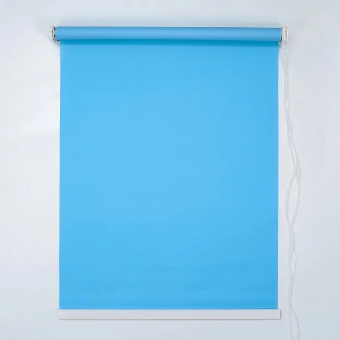 Штора рулонная 120180 см (с учётом креплений 3,5 см), цвет голубой от компании Интернет-гипермаркет «MOLL» - фото 1