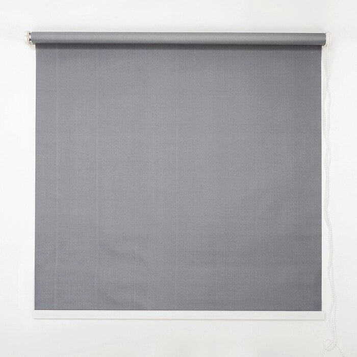 Штора рулонная 90180 см (с учётом креплений 3,5 см), цвет серый от компании Интернет-гипермаркет «MOLL» - фото 1