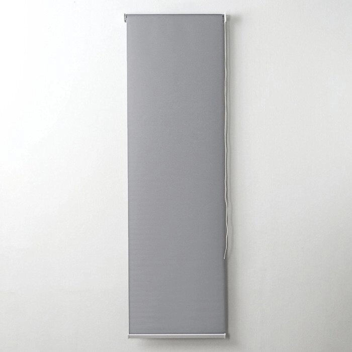 Штора рулонная "Механика", 60180 см (с учётом креплений 3,5 см), цвет серый от компании Интернет-гипермаркет «MOLL» - фото 1