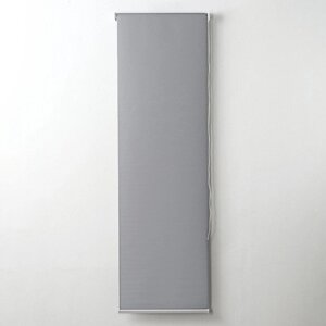 Штора рулонная "Механика", 60180 см (с учётом креплений 3,5 см), цвет серый