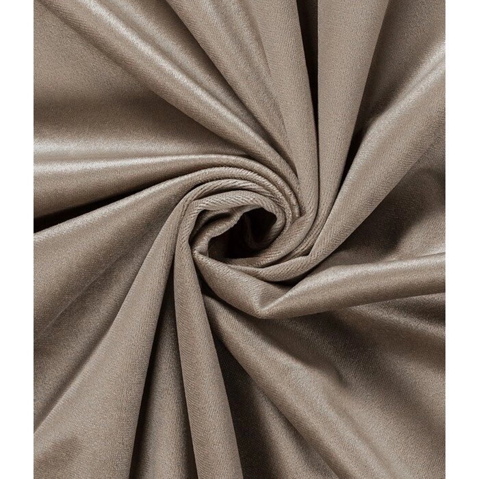 Штора "Велюр", размер 200x260 см, цвет серо-бежевый от компании Интернет-гипермаркет «MOLL» - фото 1