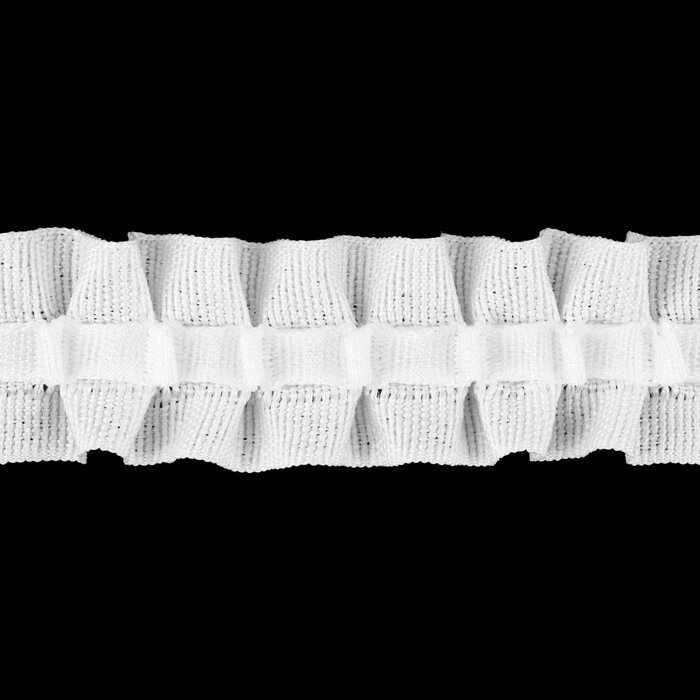 Шторная лента 25мм*801м фиксированная сборка матовая белый от компании Интернет-гипермаркет «MOLL» - фото 1