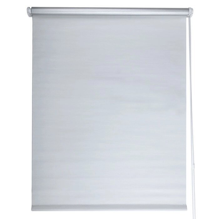 Шторы рулонные "Блэкаут Штрих", 140х175 см, цвет белый от компании Интернет-гипермаркет «MOLL» - фото 1