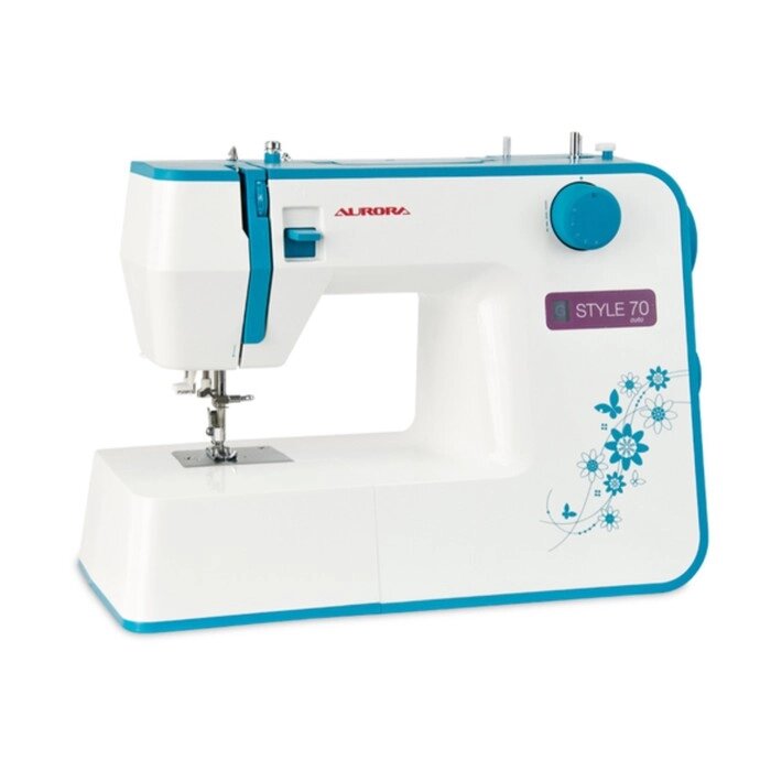 Швейная машина Aurora Style 70, 70 Вт, 23 операции, автомат, бело-голубая от компании Интернет-гипермаркет «MOLL» - фото 1