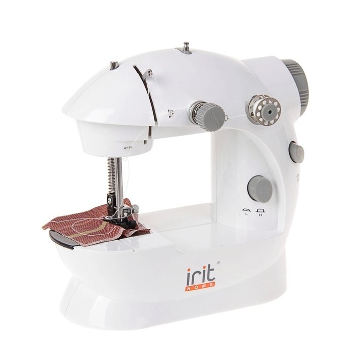 Швейная машинка Irit IRP-01, полуавтомат, от батареек/сети, бело-серая от компании Интернет-гипермаркет «MOLL» - фото 1