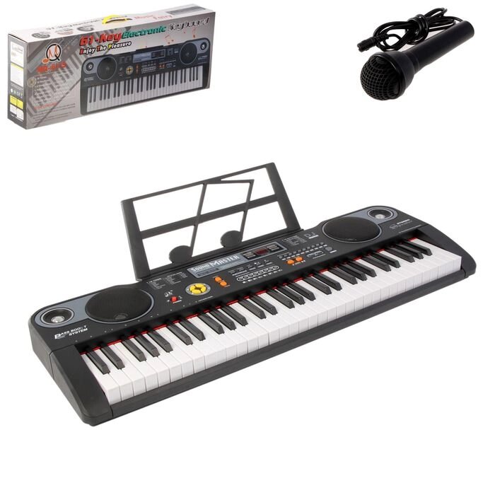 Синтезатор "Мастер" с пюпитром, дисплеем, 61 клавиша от компании Интернет-гипермаркет «MOLL» - фото 1