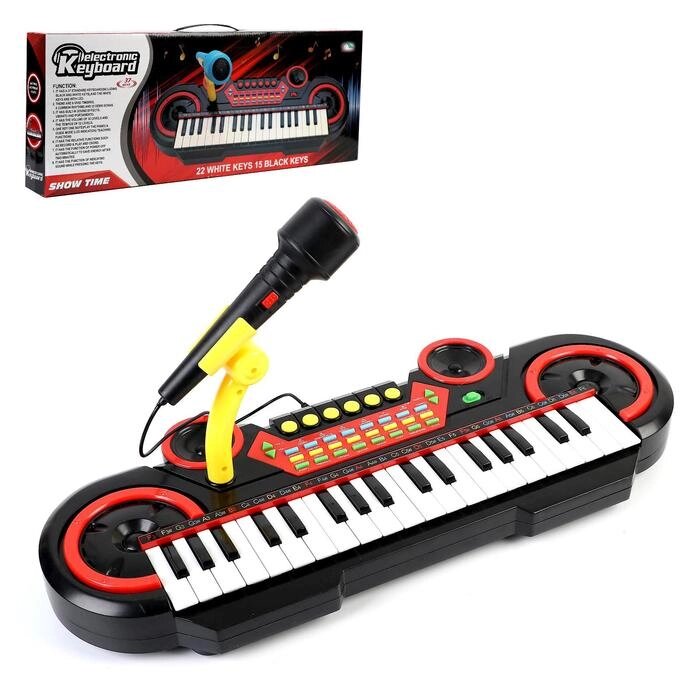 Синтезатор "Шоумен", 37 клавиш, работает от батареек от компании Интернет-гипермаркет «MOLL» - фото 1