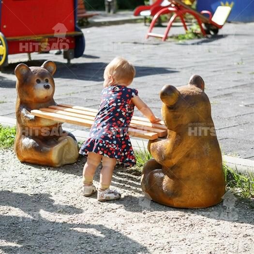 Скамейка садовая Медвежата от компании Интернет-гипермаркет «MOLL» - фото 1