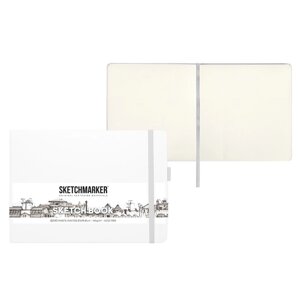 Скетчбук Sketchmarker, 210 х 148 мм, 80 листов, белый, блок 140 г/м2
