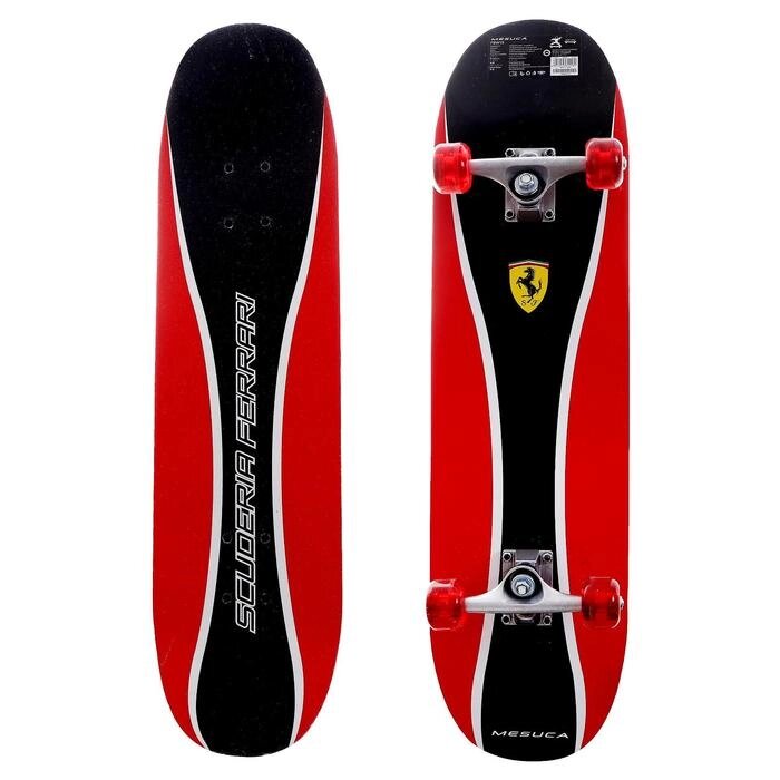 Скейтборд FERRARI 31''X8'', цвет чёрный/красный от компании Интернет-гипермаркет «MOLL» - фото 1