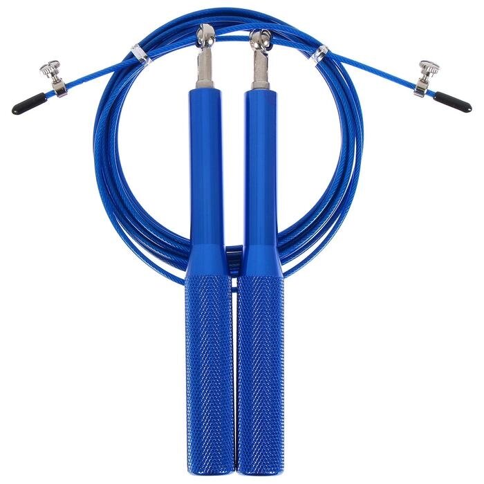 Скоростная скакалка 2,8 м, цвет синий от компании Интернет-гипермаркет «MOLL» - фото 1