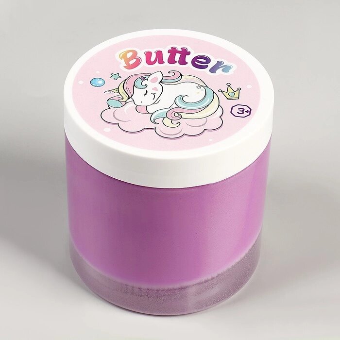 Слайм "Стекло", серия Butter, фиолетовый цвет, 350 грамм от компании Интернет-гипермаркет «MOLL» - фото 1