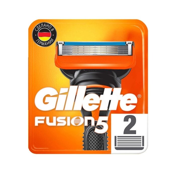 Сменные кассеты Gillette Fusion, 5 лезвий, 2 шт от компании Интернет-гипермаркет «MOLL» - фото 1