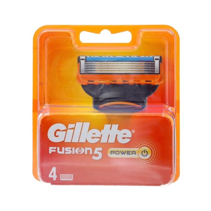 Сменные кассеты Gillette Fusion Power, 5 лезвий, 4 шт от компании Интернет-гипермаркет «MOLL» - фото 1
