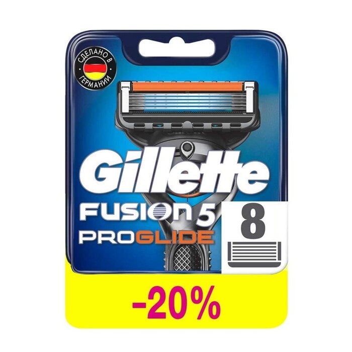 Сменные кассеты Gillette Fusion ProGlide, 8 шт от компании Интернет-гипермаркет «MOLL» - фото 1