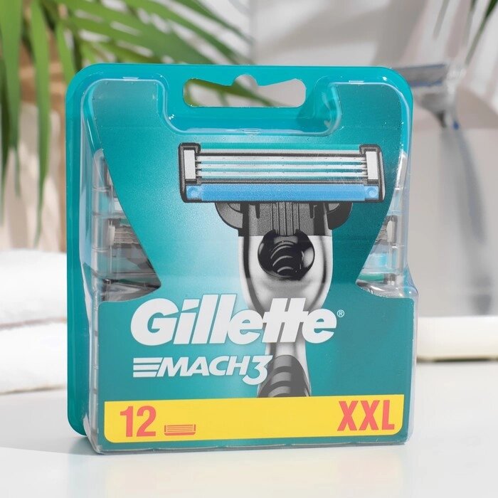 Сменные кассеты Gillette Mach 3, 12 шт от компании Интернет-гипермаркет «MOLL» - фото 1