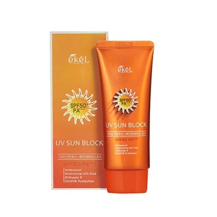 Солнцезащитный крем EKEL UV Sun Protector с экстрактом алоэ, 70 мл от компании Интернет-гипермаркет «MOLL» - фото 1