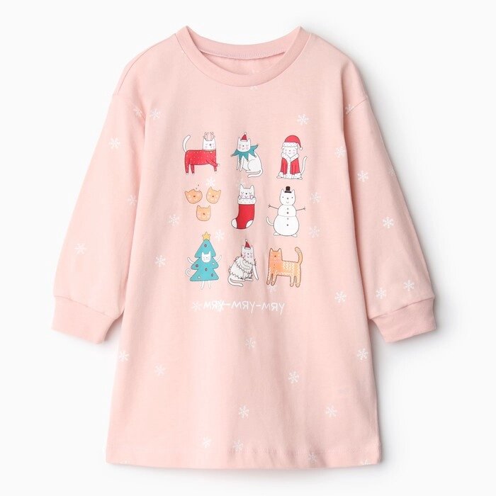 Сорочка для девочки, цвет розовый, рост 104-110 см от компании Интернет-гипермаркет «MOLL» - фото 1