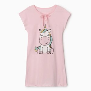 Сорочка для девочки "Зефирка", цвет розовый, рост 104 см