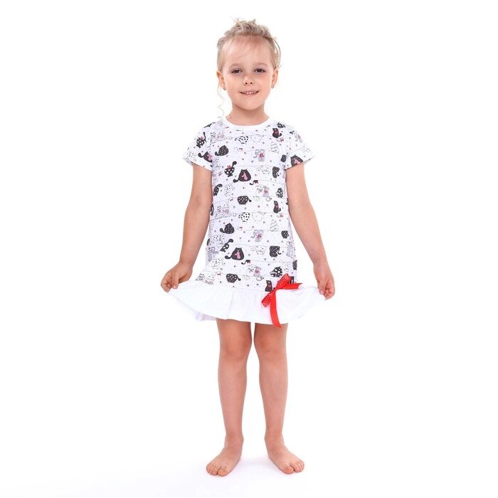 Сорочка ночная для девочки, цвет набивка, рост 110 см от компании Интернет-гипермаркет «MOLL» - фото 1