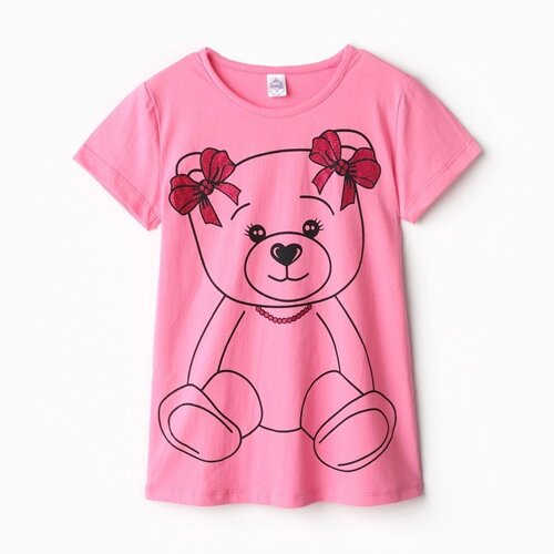 Сорочка ночная для девочки, цвет светло-розовый, рост 122 см