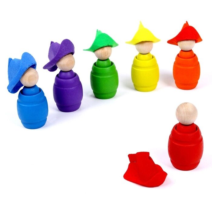 Сортер "Ребята в шляпках", 6 цветов от компании Интернет-гипермаркет «MOLL» - фото 1