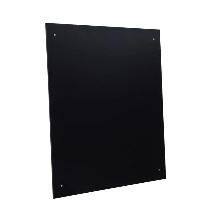 Стеклянная панель 600х600х4 мм черная, с креплением от компании Интернет-гипермаркет «MOLL» - фото 1