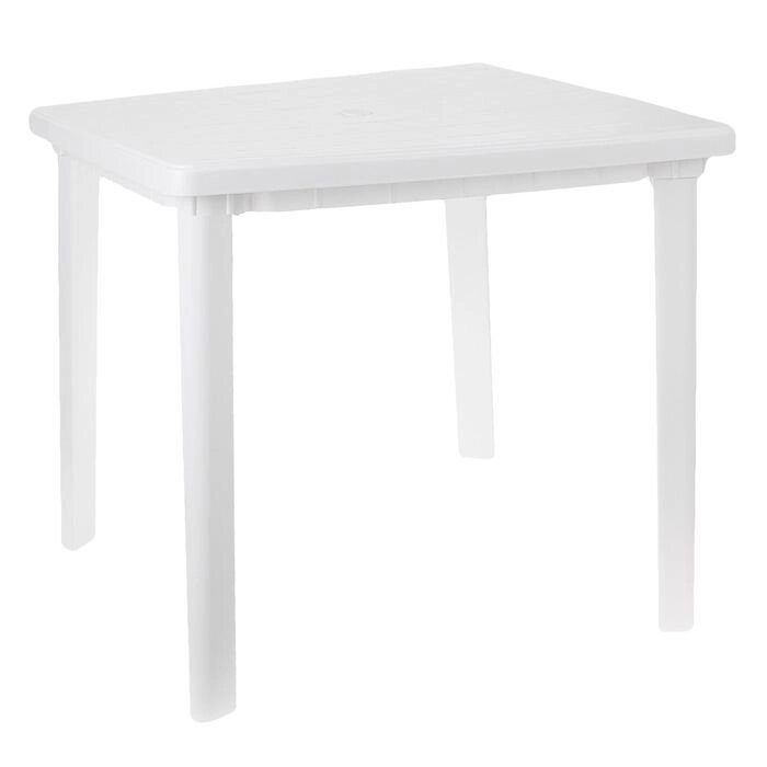 Стол квадратный, размер 80 х 80 х 74 см, цвет белый от компании Интернет-гипермаркет «MOLL» - фото 1