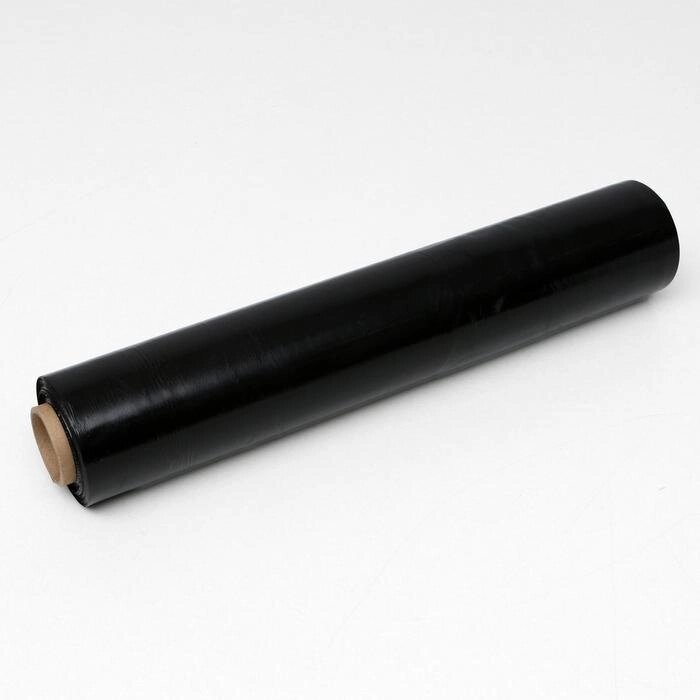 Стретч-пленка, черный, 500 мм х 217 м, 2 кг, 20 мкм от компании Интернет-гипермаркет «MOLL» - фото 1