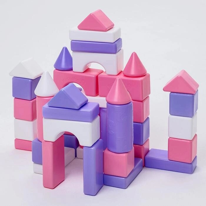 Строительный набор, 41 элемент, 60*60, цвет розовый от компании Интернет-гипермаркет «MOLL» - фото 1