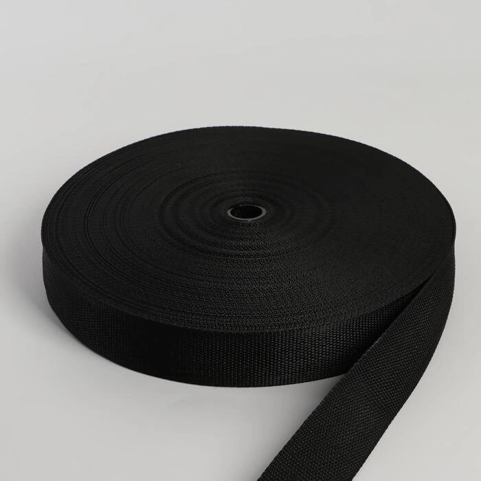 Стропа, 40 мм, 50 м, цвет чёрный от компании Интернет-гипермаркет «MOLL» - фото 1
